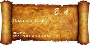 Bazarea Aldó névjegykártya